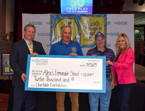 DELAWARE PARK CASINO PRESENTS $12,000 CHECK  TO ALEX’S LEMONADE STAND FOUNDATION